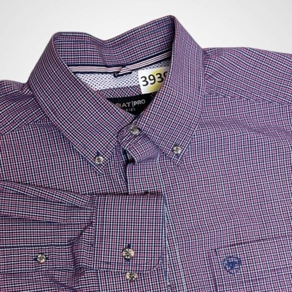 NWOT Ariat Pro‎ Series Button Up Western Shirt Men L Vietnam Cotton/Polyester